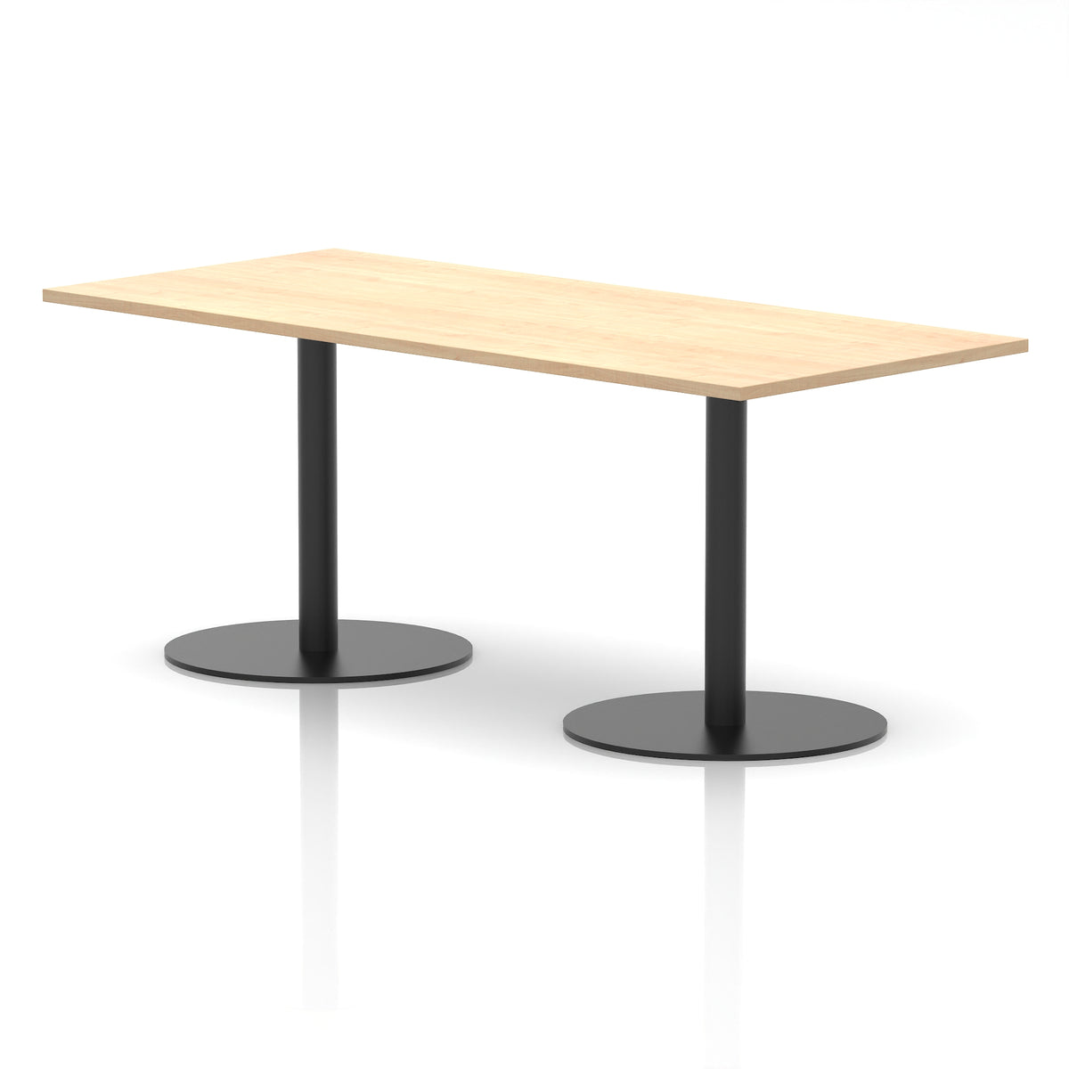 Arlo Rectangular Poseur Table – Black Base - Industrious Decor