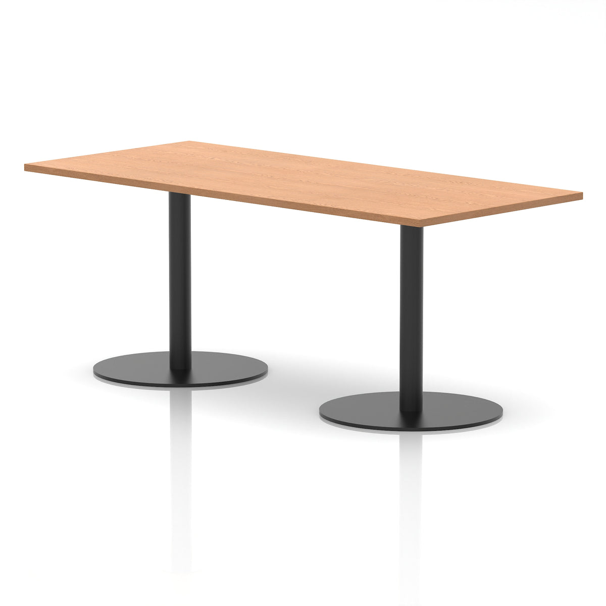 Arlo Rectangular Poseur Table – Black Base - Industrious Decor