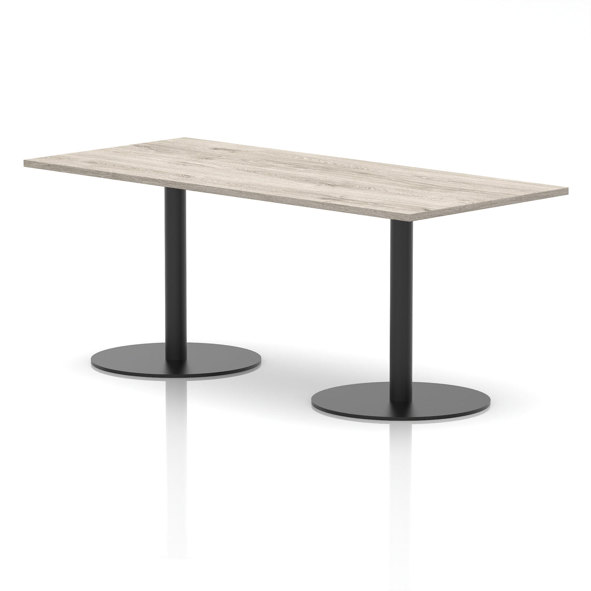 Arlo Rectangular Poseur Table – Black Base - Industrious Decor