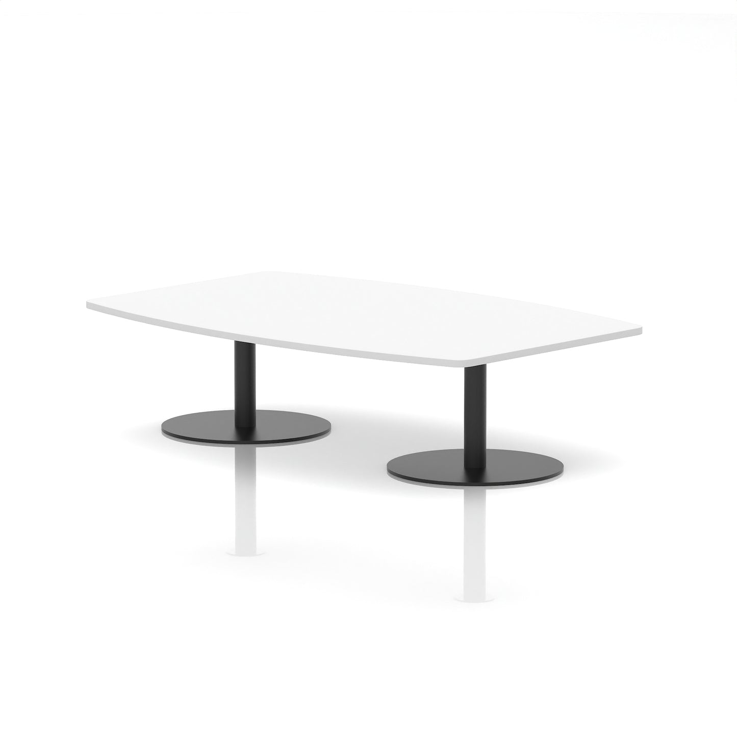 Italia High Gloss Boardroom Coffee Table White 1800 Black - Industrious Decor