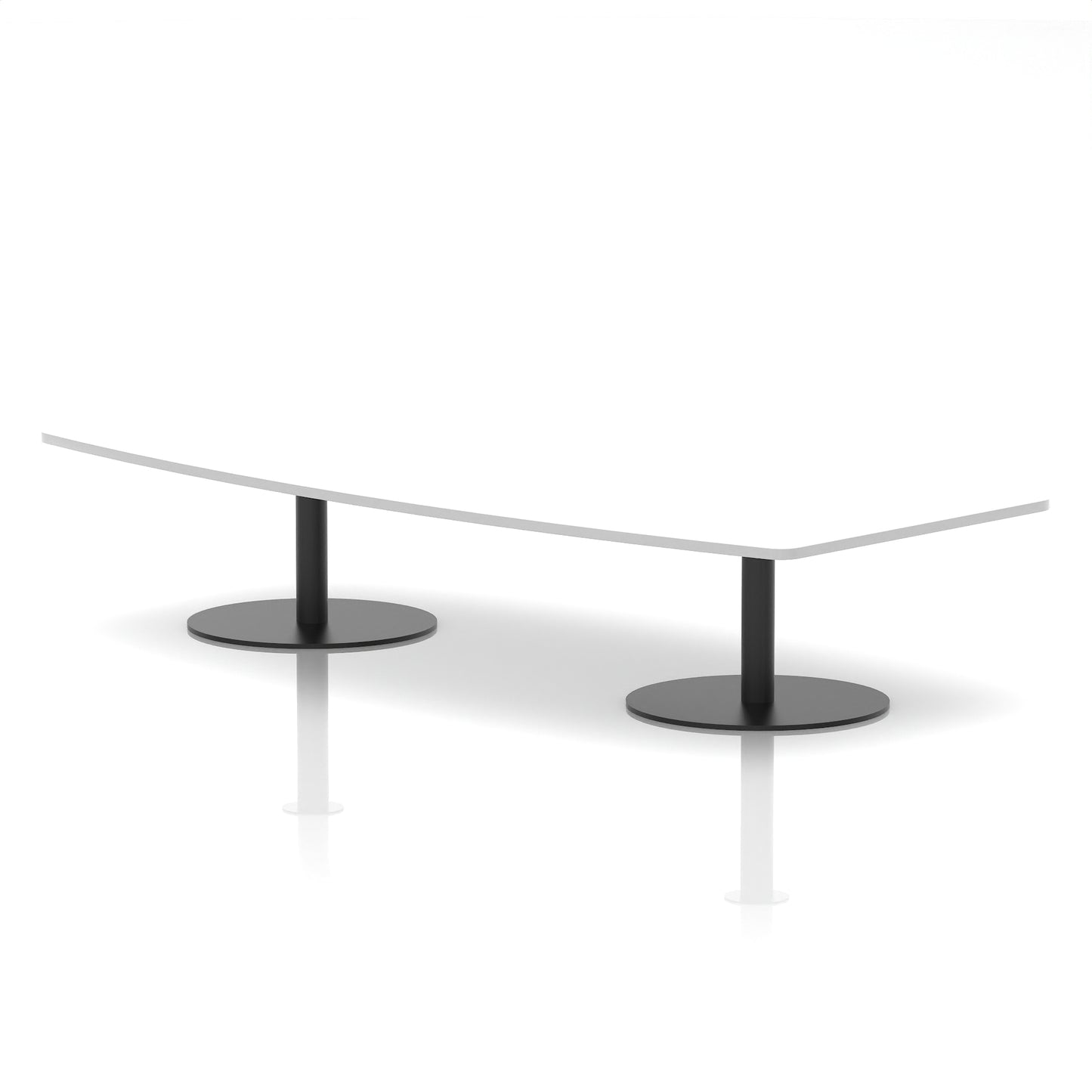 Italia High Gloss Boardroom Coffee Table White 2400 Black - Industrious Decor