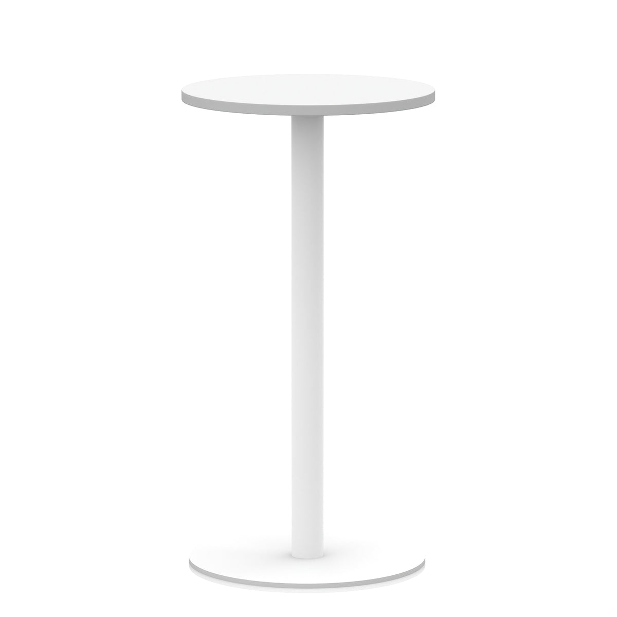 Arlo Round Poseur Table – White Base White 600 1145mm - Industrious Decor