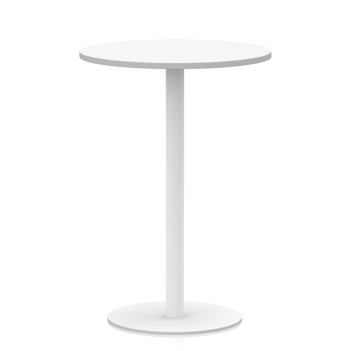 Arlo Round Poseur Table – White Base White 800 1145mm - Industrious Decor