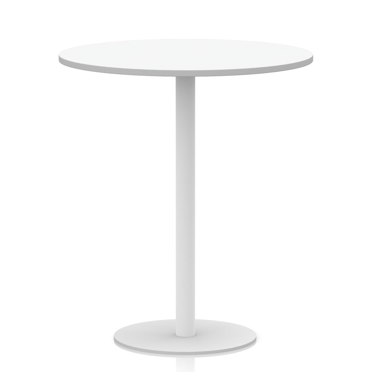 Arlo Round Poseur Table – White Base White 1000 1145mm - Industrious Decor