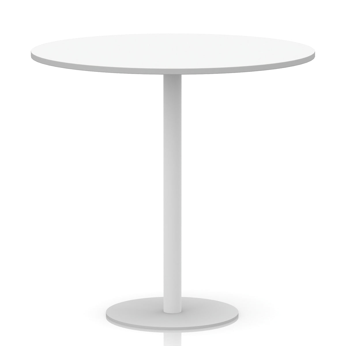 Arlo Round Poseur Table – White Base White 1200 1145mm - Industrious Decor