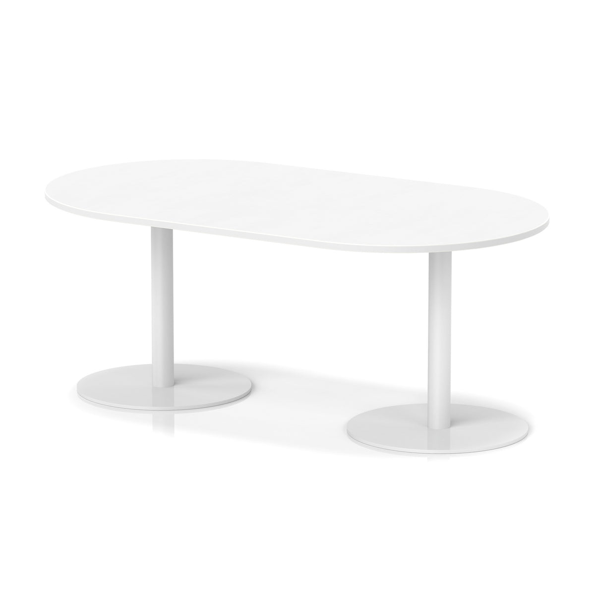 Italia Boardroom Table White Leg White 1800 725mm - Industrious Decor