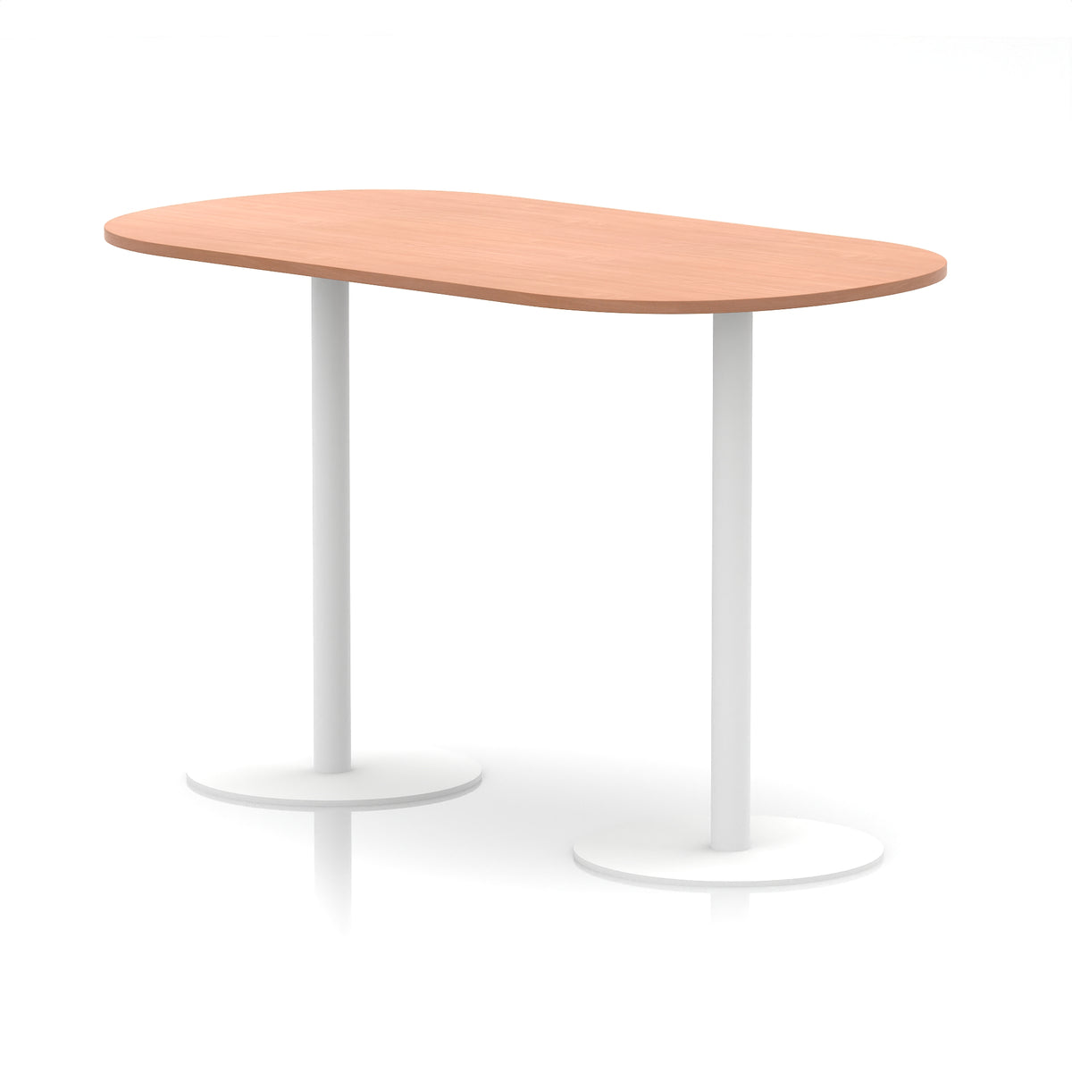 Italia Boardroom Table White Leg Beech 1800 1145mm - Industrious Decor