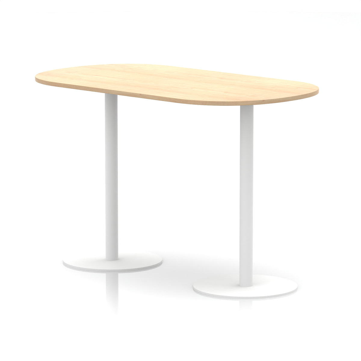 Italia Boardroom Table White Leg Maple 1800 1145mm - Industrious Decor