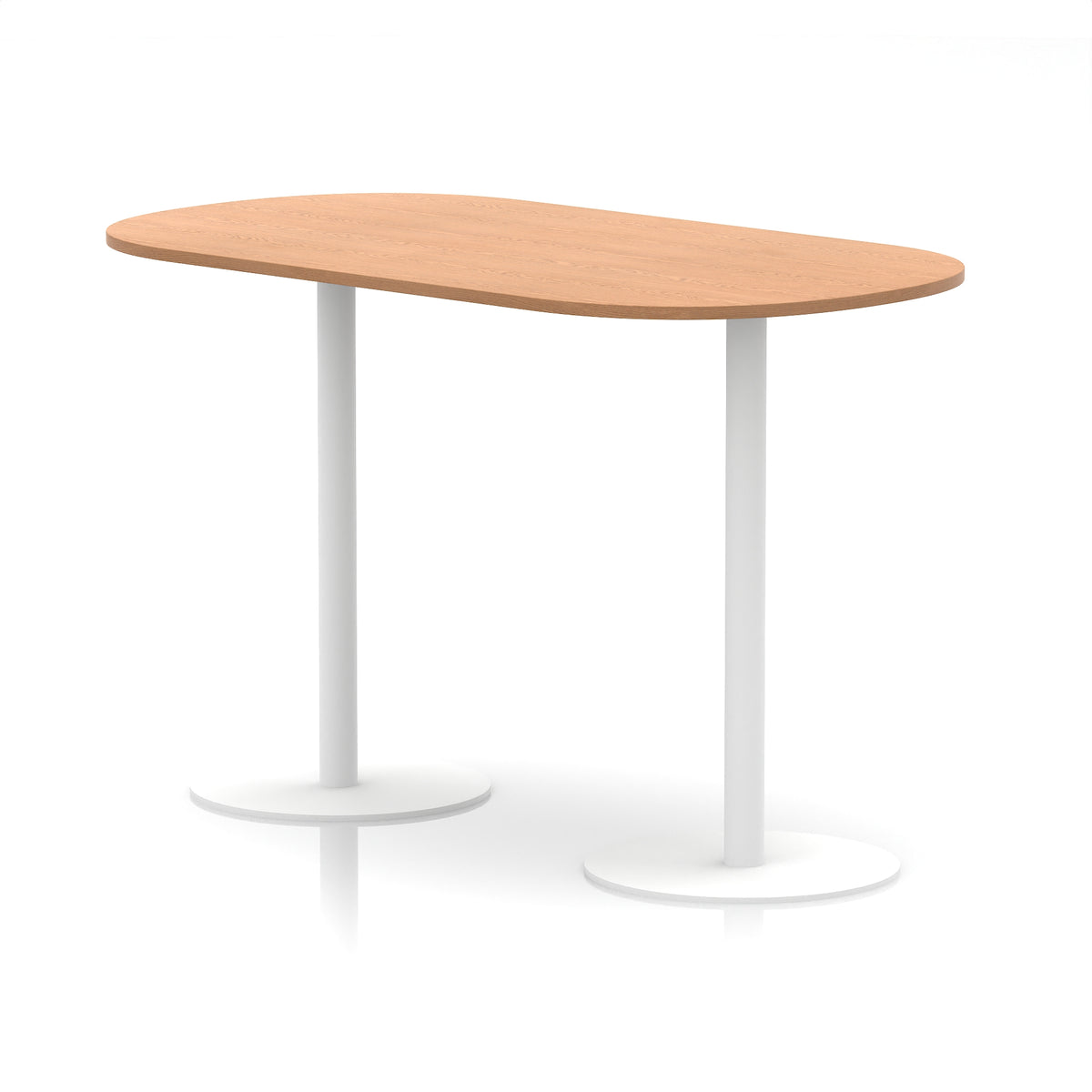 Italia Boardroom Table White Leg Oak 1800 1145mm - Industrious Decor