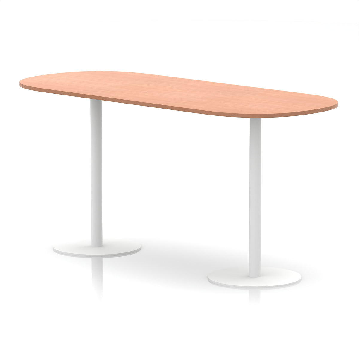 Italia Boardroom Table White Leg Beech 2400 1145mm - Industrious Decor