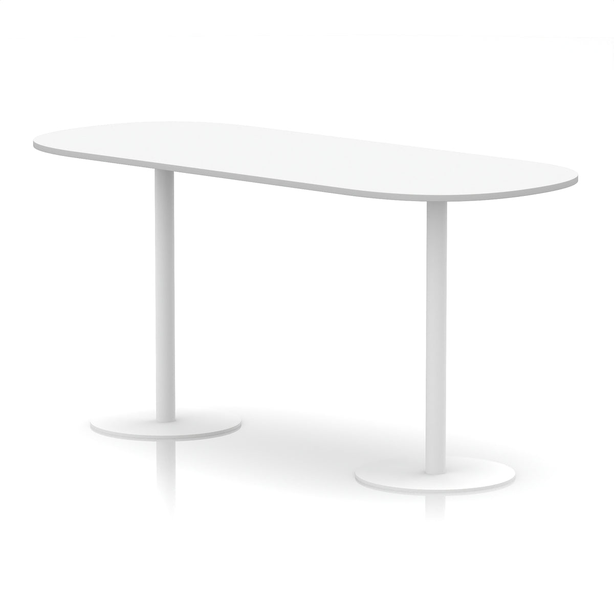 Italia Boardroom Table White Leg White 2400 1145mm - Industrious Decor