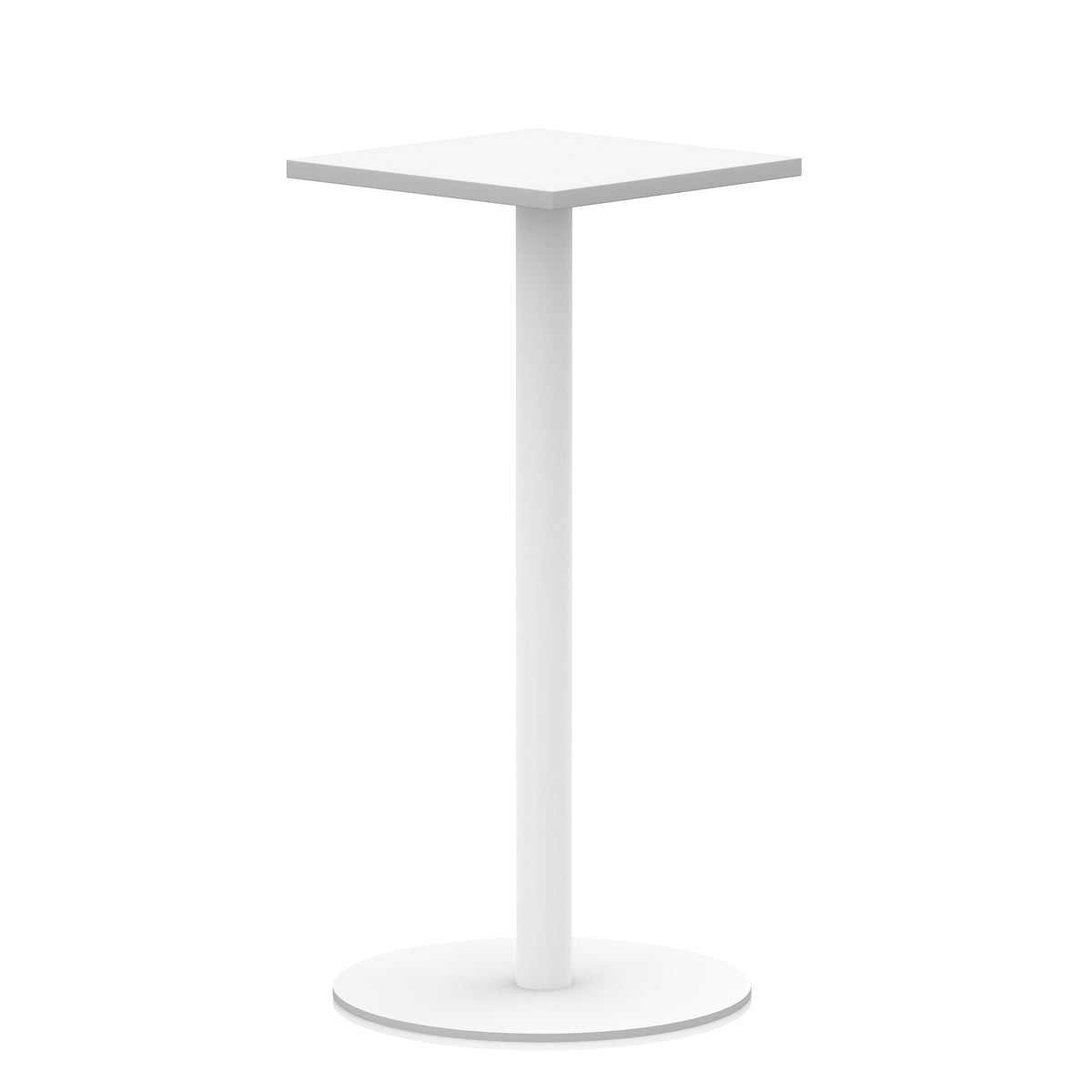 Arlo Square Poseur Table – White Base White 600 1145mm - Industrious Decor