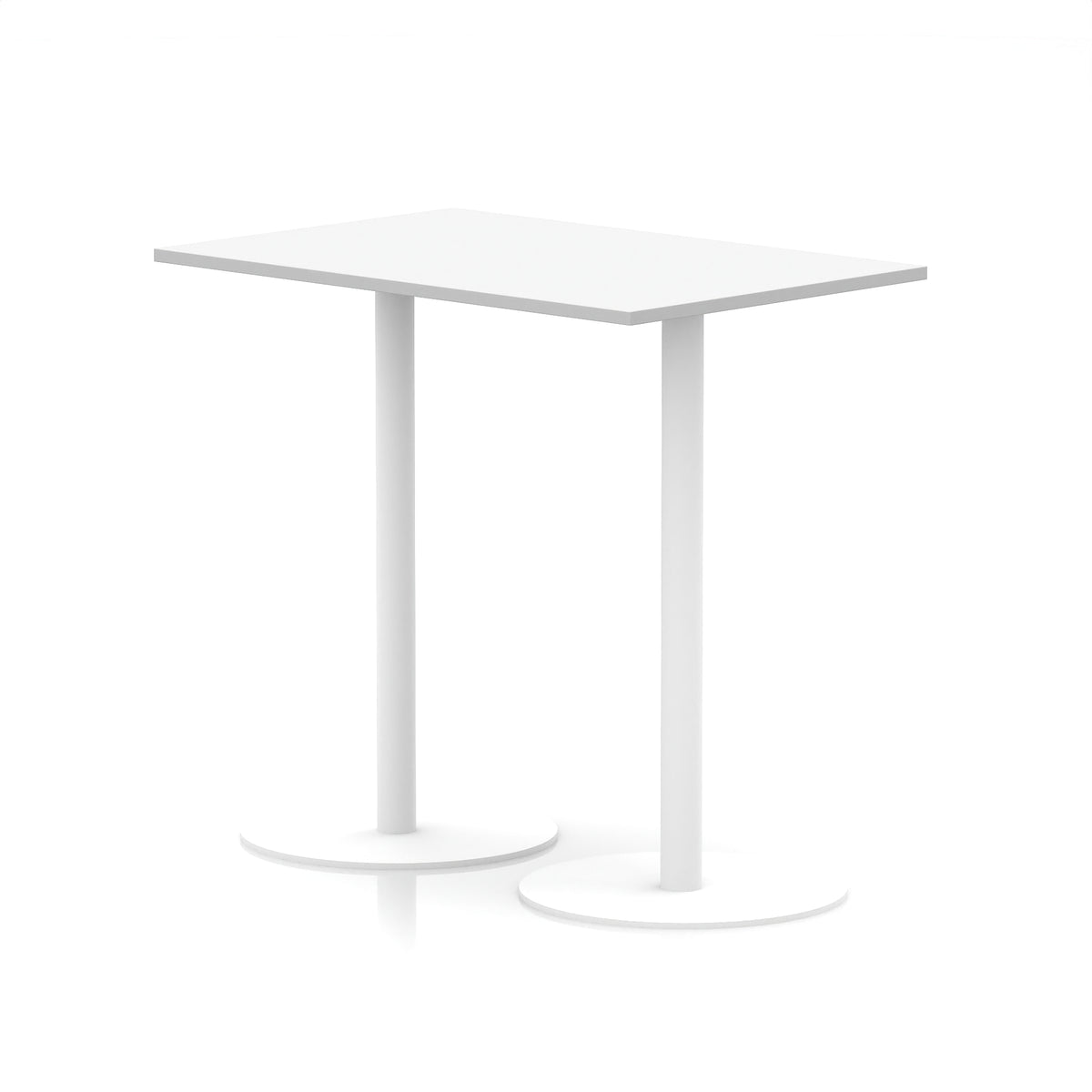 Arlo Rectangular Poseur Table – White Base White 1200 1145mm - Industrious Decor