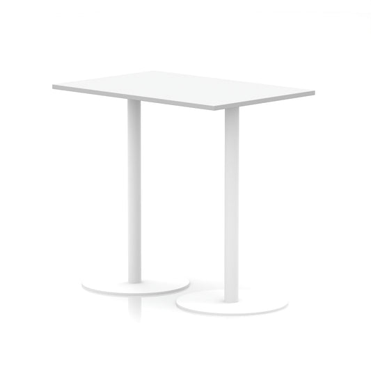Arlo Rectangular Poseur Table – White Base White 1200 1145mm - Industrious Decor