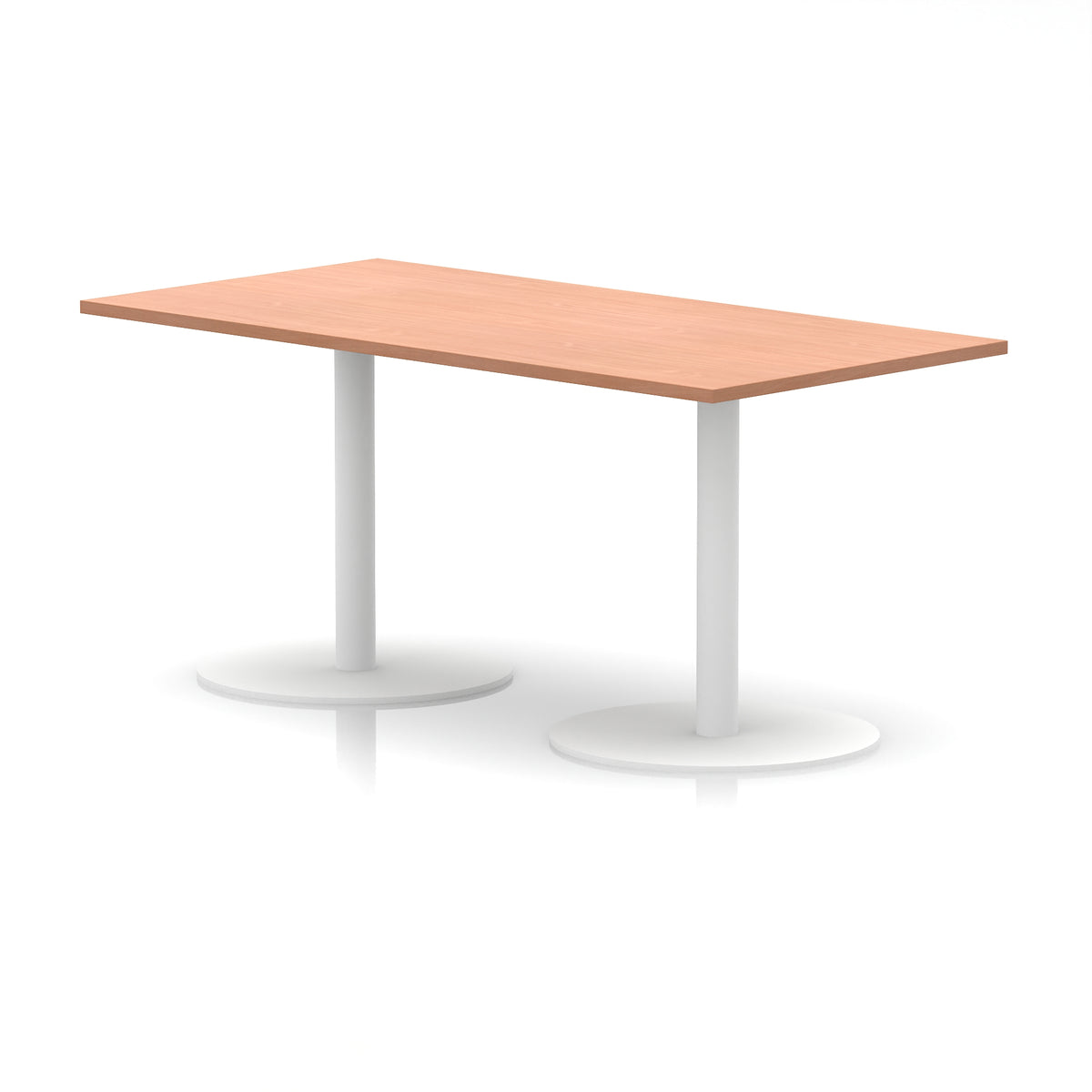 Arlo Rectangular Poseur Table – White Base - Industrious Decor
