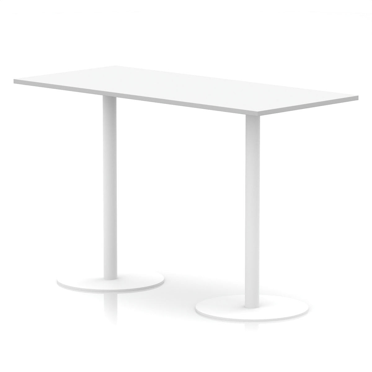 Arlo Rectangular Poseur Table – White Base White 1800 1145mm - Industrious Decor