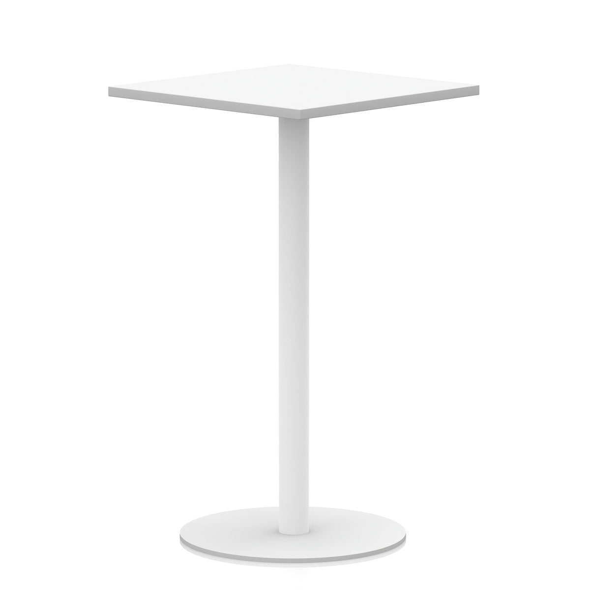 Arlo Square Poseur Table – White Base White 800 1145mm - Industrious Decor