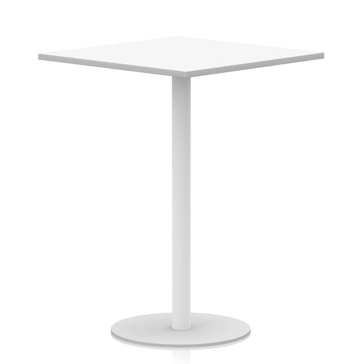 Arlo Square Poseur Table – White Base White 1000 1145mm - Industrious Decor
