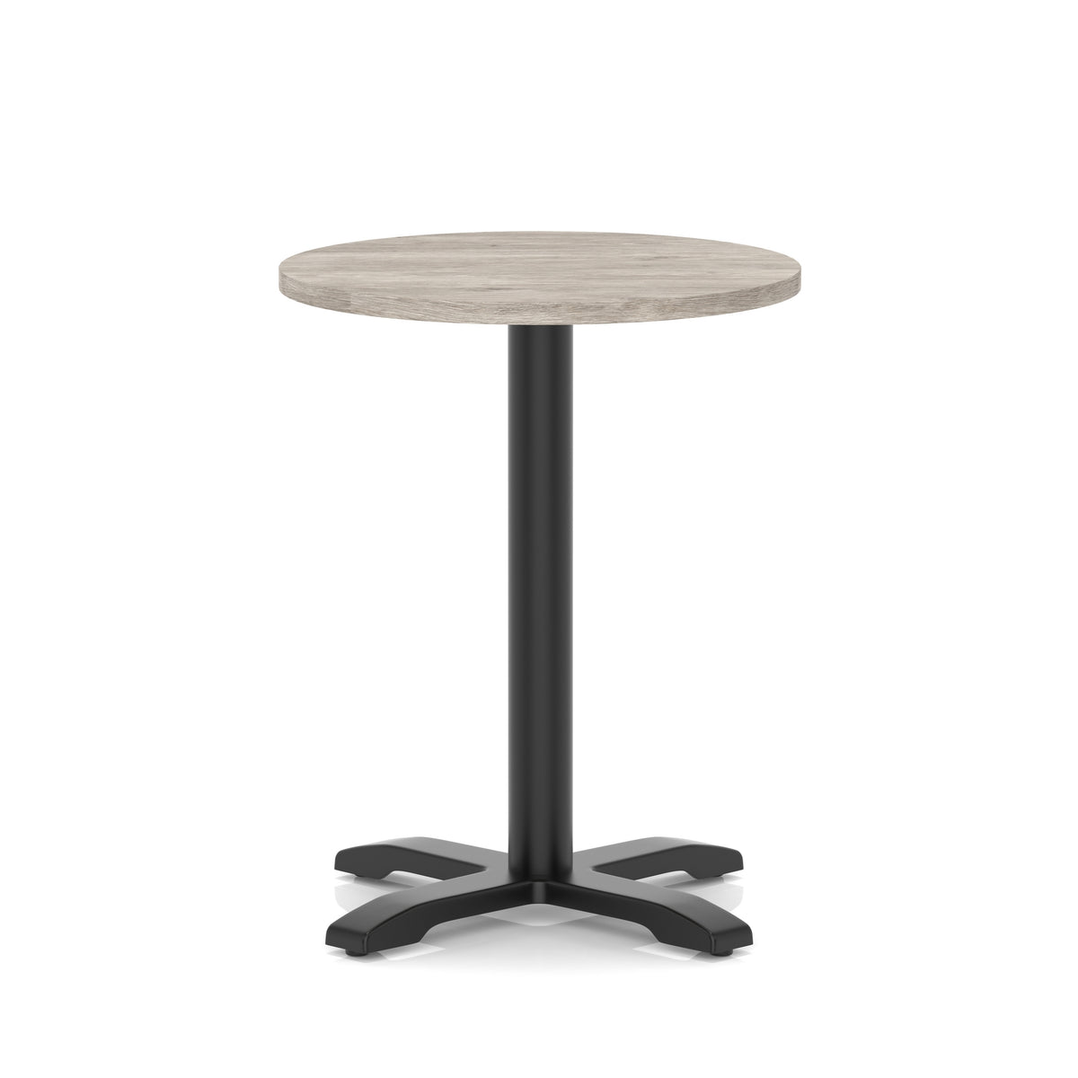 Tavren Round Poseur Table – Black Cross Base - Industrious Decor