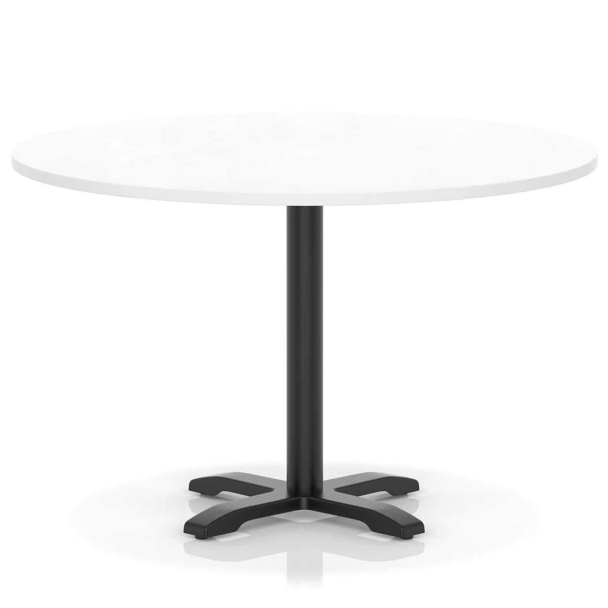 Tavren Round Poseur Table – Black Cross Base - Industrious Decor