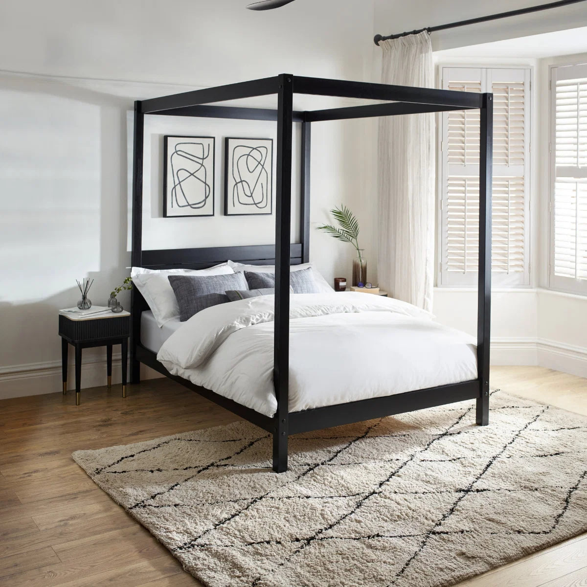 Isla Canopy Bed | Premium Four-Poster Bed Frame - Industrious Decor