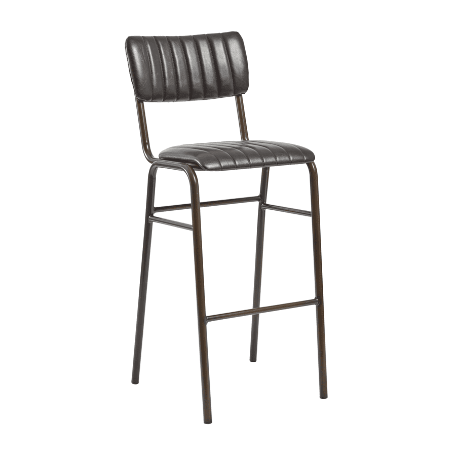 Islington High Stacking Bar Stool Vintage Black - Industrious Decor