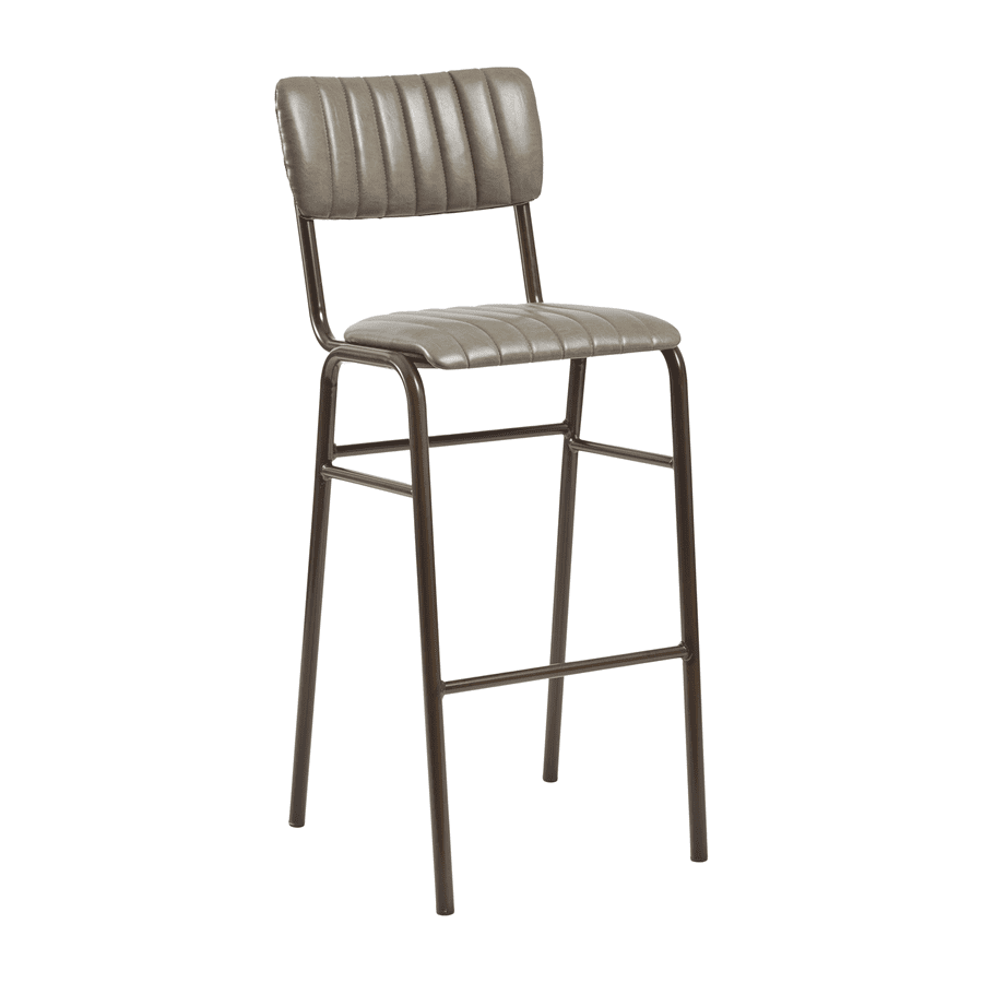 Islington High Stacking Bar Stool Vintage Grey - Industrious Decor