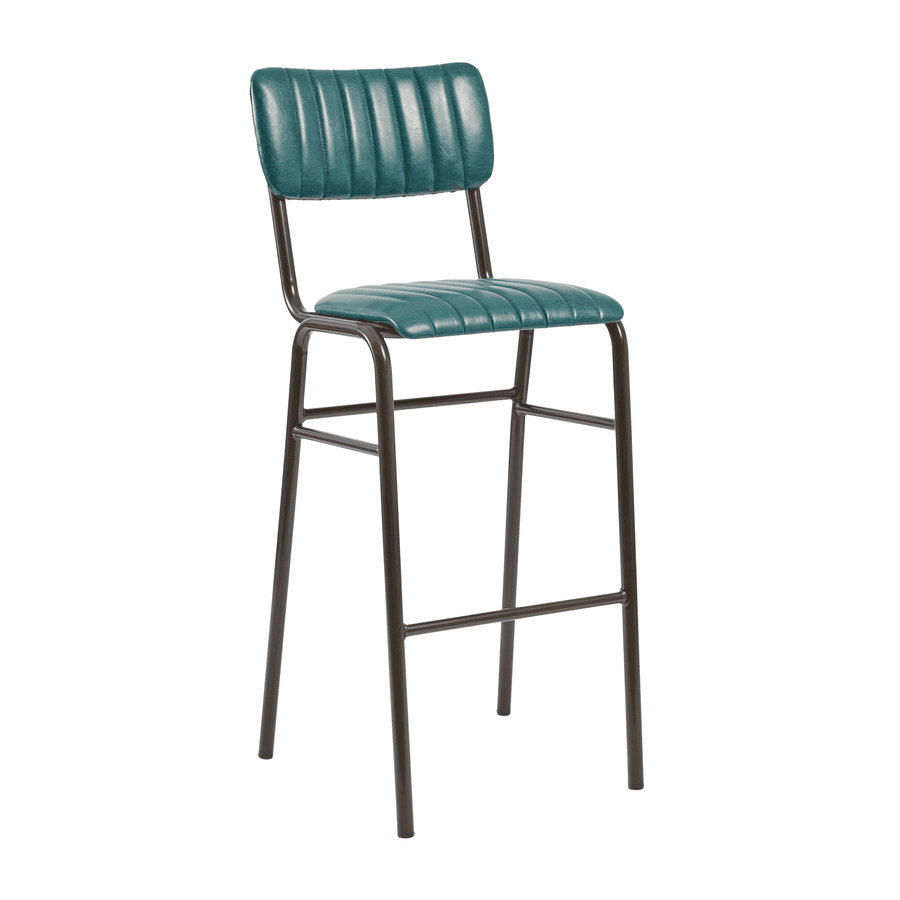 Islington High Stacking Bar Stool Vintage Teal - Industrious Decor