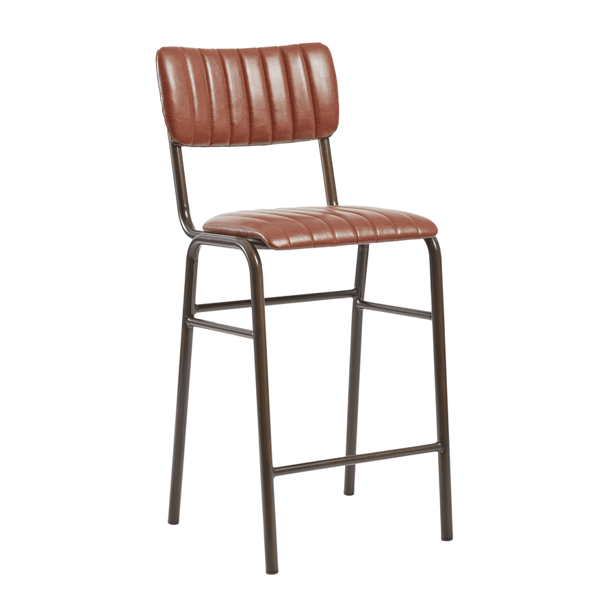 Islington Bar Mid Height Stool Vintage Tan - Industrious Decor