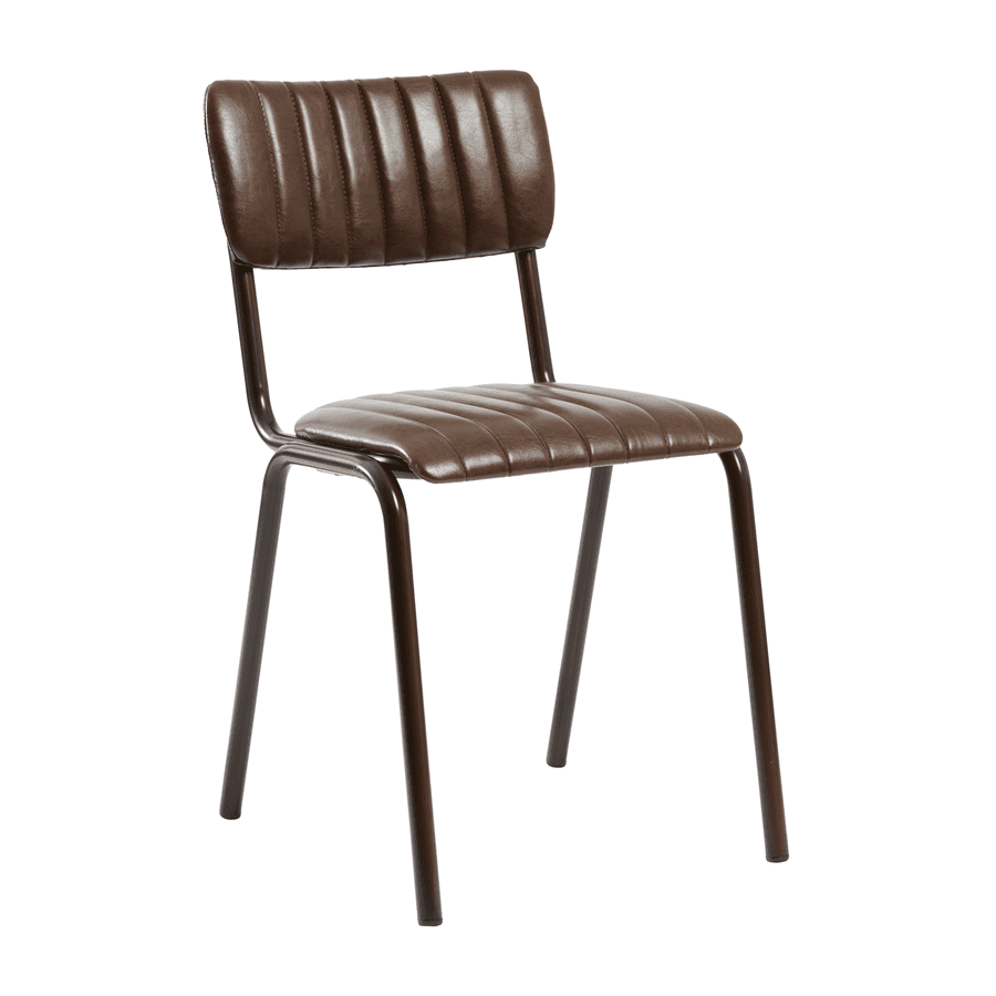 Islington Stack Chair - Crib 5 Vintage Brown - Industrious Decor