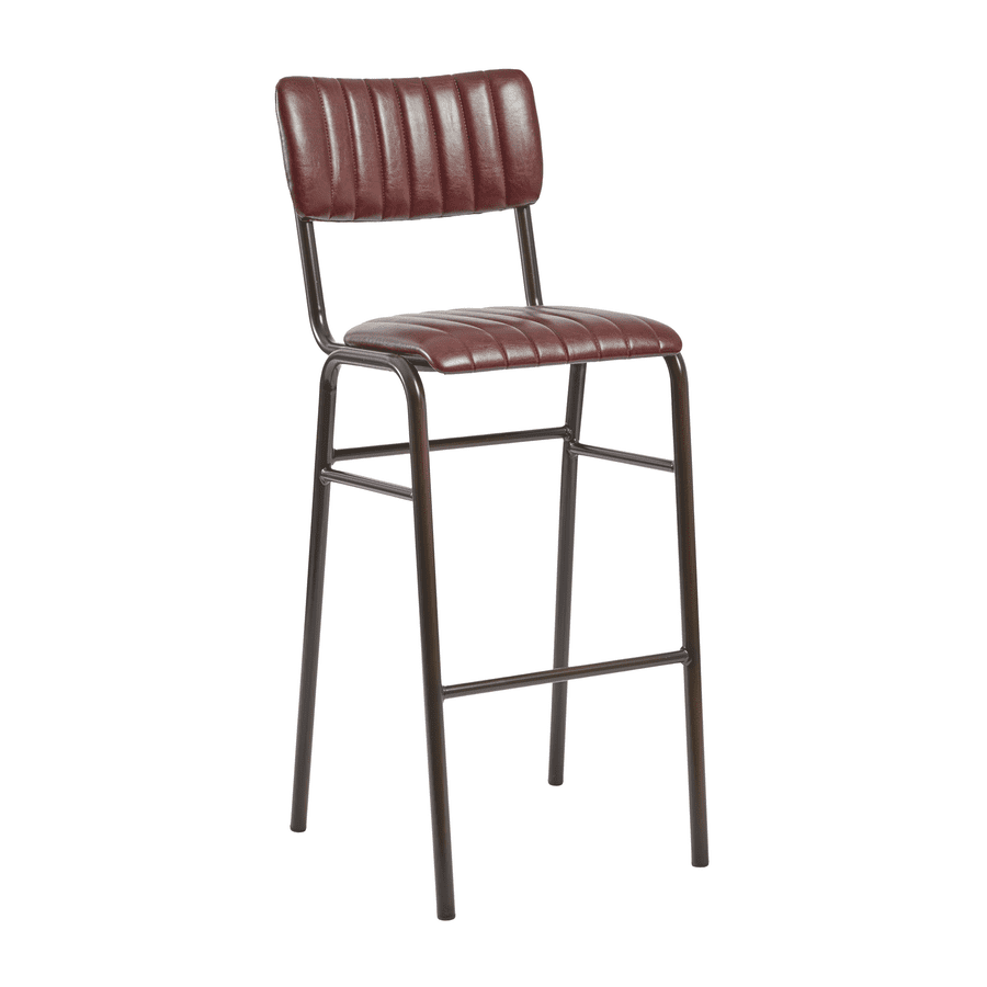 Islington High Stacking Bar Stool Vintage Red - Industrious Decor
