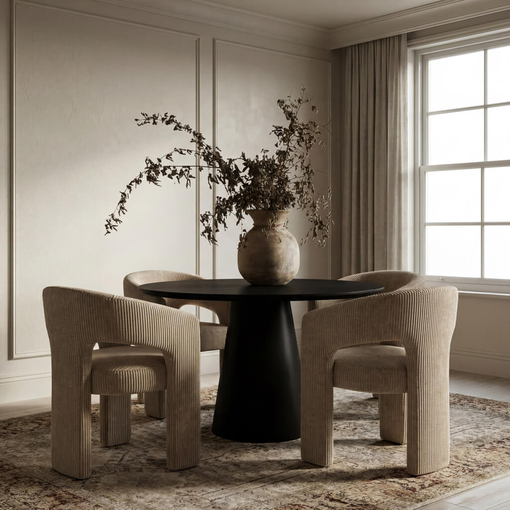 Jess Curve Dining Chair — Corduroy - Industrious Decor