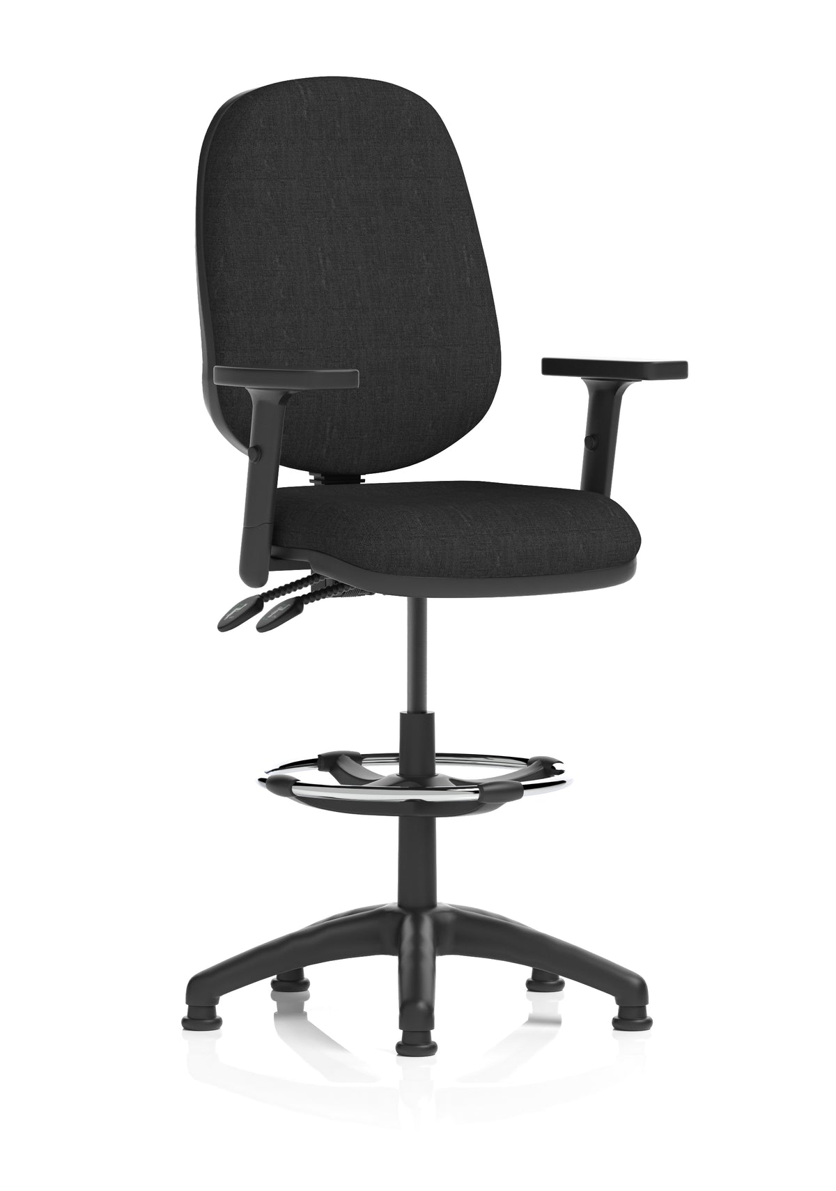 Sterling Medium Back Draughtsman Chair | Infinite Lock | Height Adjustable Back & Arms - Industrious Decor