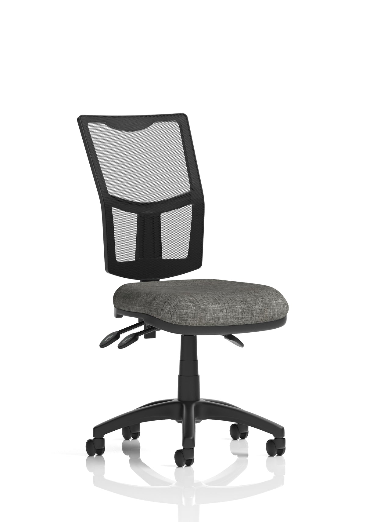 Windham Medium Back Mesh Task Chair | Gas Height | Independent Tilt | Height Adjustable Back Charcoal Fabric None - Industrious Decor