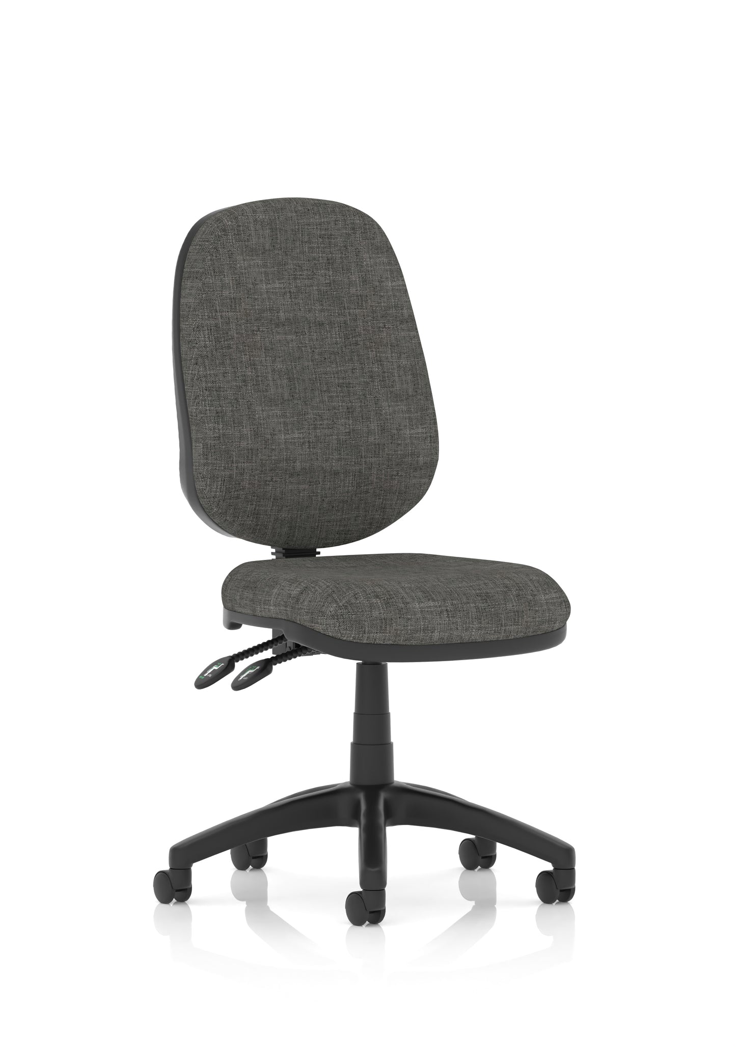 Luna II Lever Task Operator Chair Charcoal Fabric None - Industrious Decor