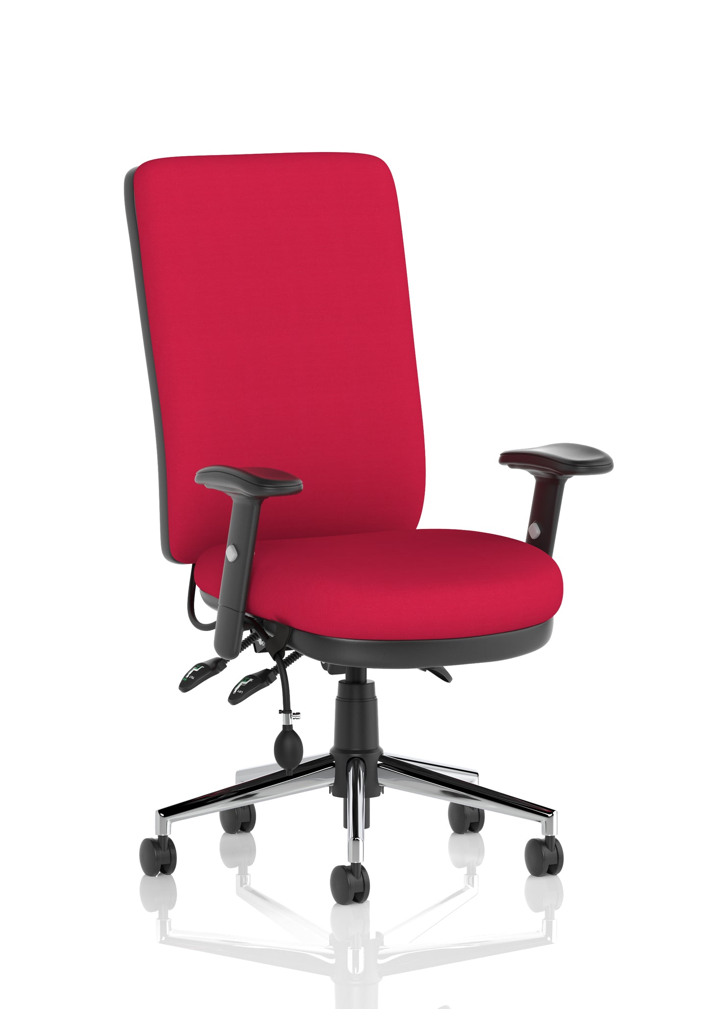 Chiro High Back Task Operator Office Chair Bespoke Bergamot Cherry With Height Adjustable Arms Matching Bespoke Colour - Industrious Decor