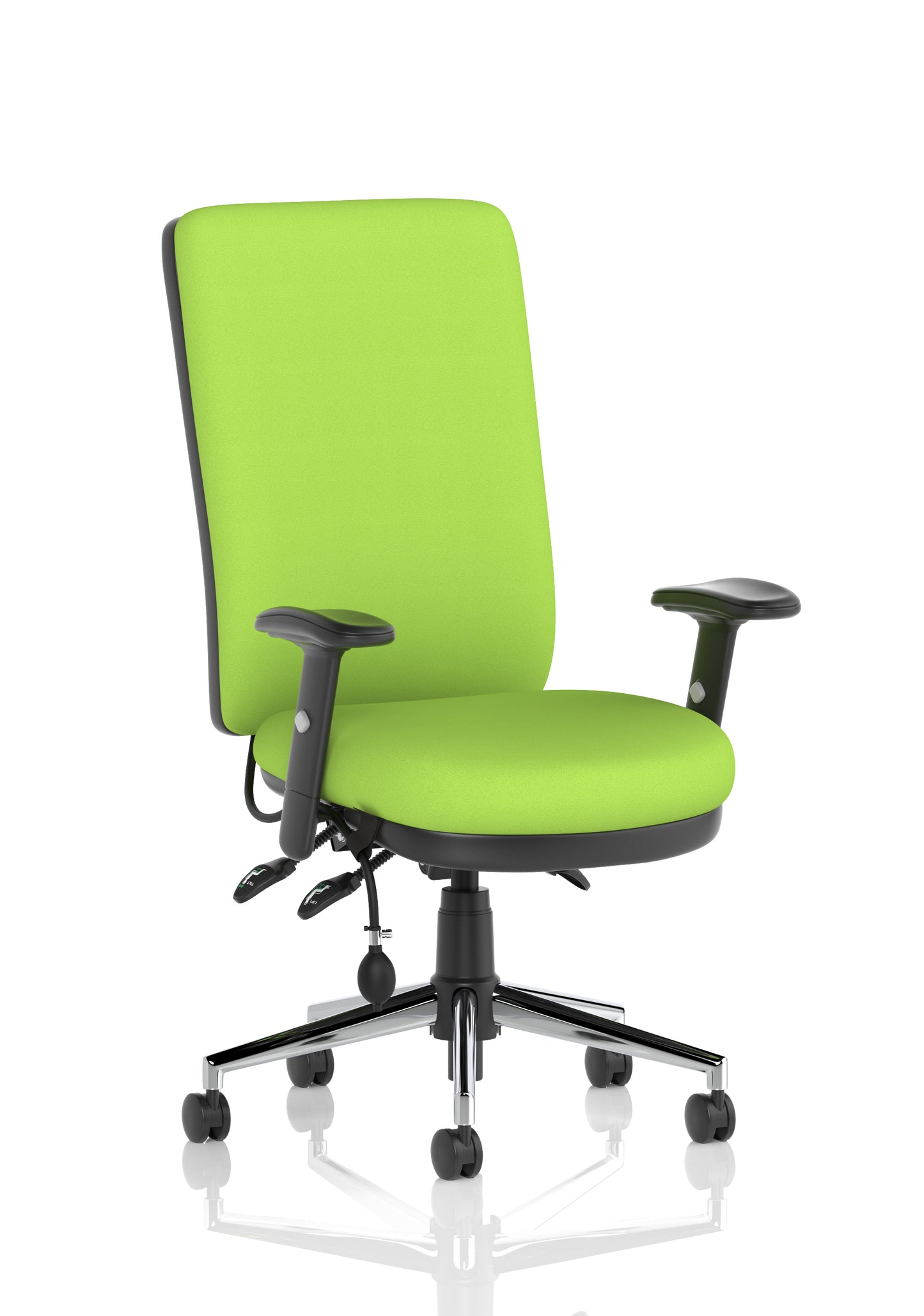 Chiro High Back Task Operator Office Chair Bespoke Myrrh Green With Height Adjustable Arms Matching Bespoke Colour - Industrious Decor