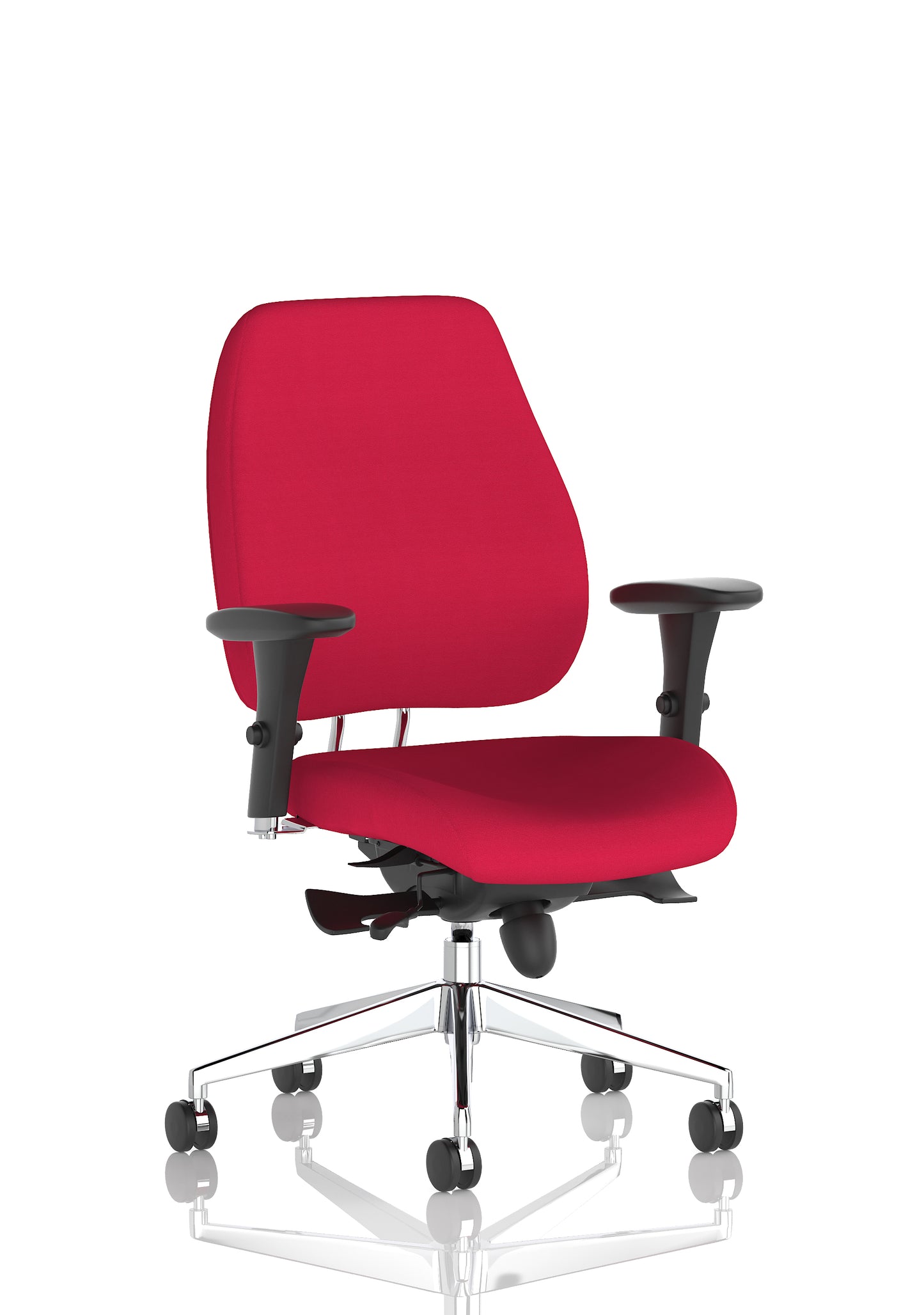 Chiro Plus High Back Ergonomic Posture Chair with Arms Bespoke Bergamot Cherry Fabric Matching Bespoke Colour None - Industrious Decor