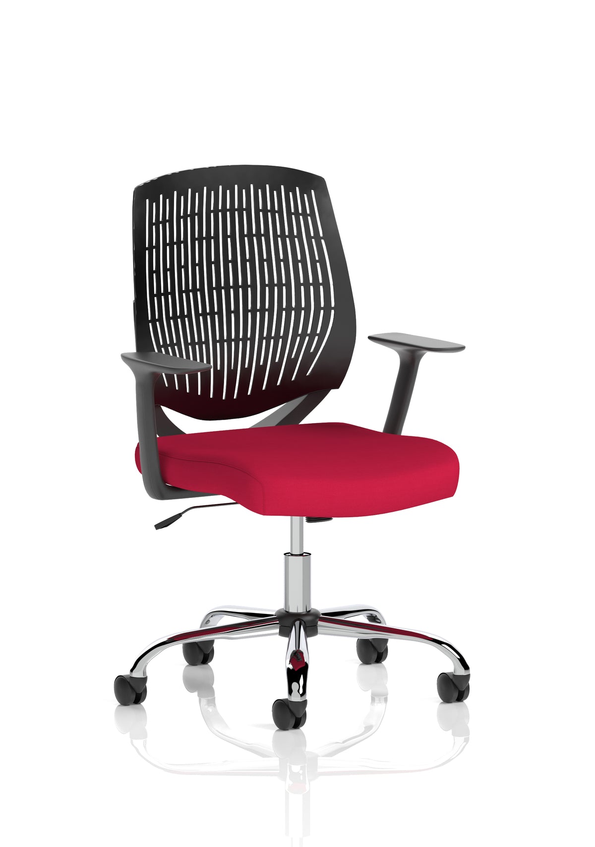 Harlow Medium Back Mesh Task Chair | Gas Height | Lock Tilt | Fixed Arms - Industrious Decor