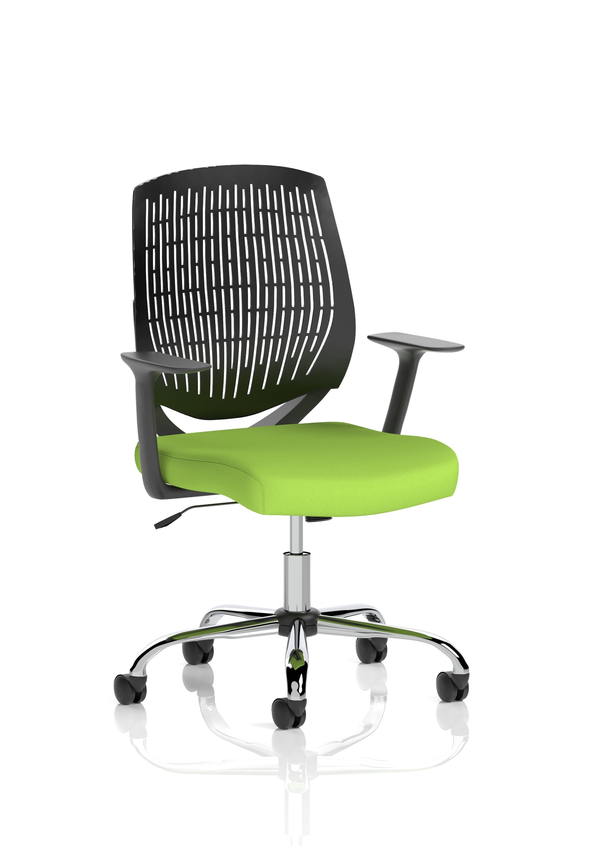 Harlow Medium Back Mesh Task Chair | Gas Height | Lock Tilt | Fixed Arms - Industrious Decor