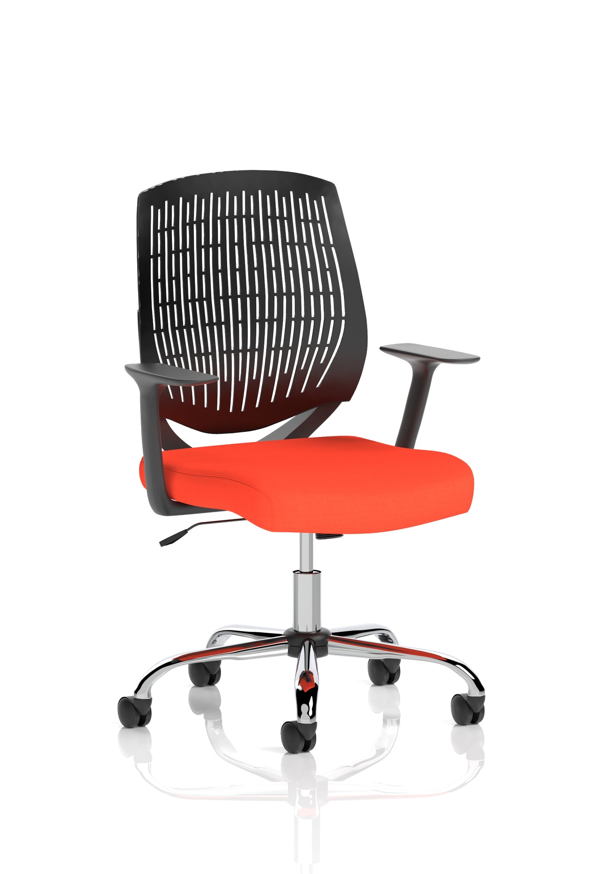 Harlow Medium Back Mesh Task Chair | Gas Height | Lock Tilt | Fixed Arms - Industrious Decor
