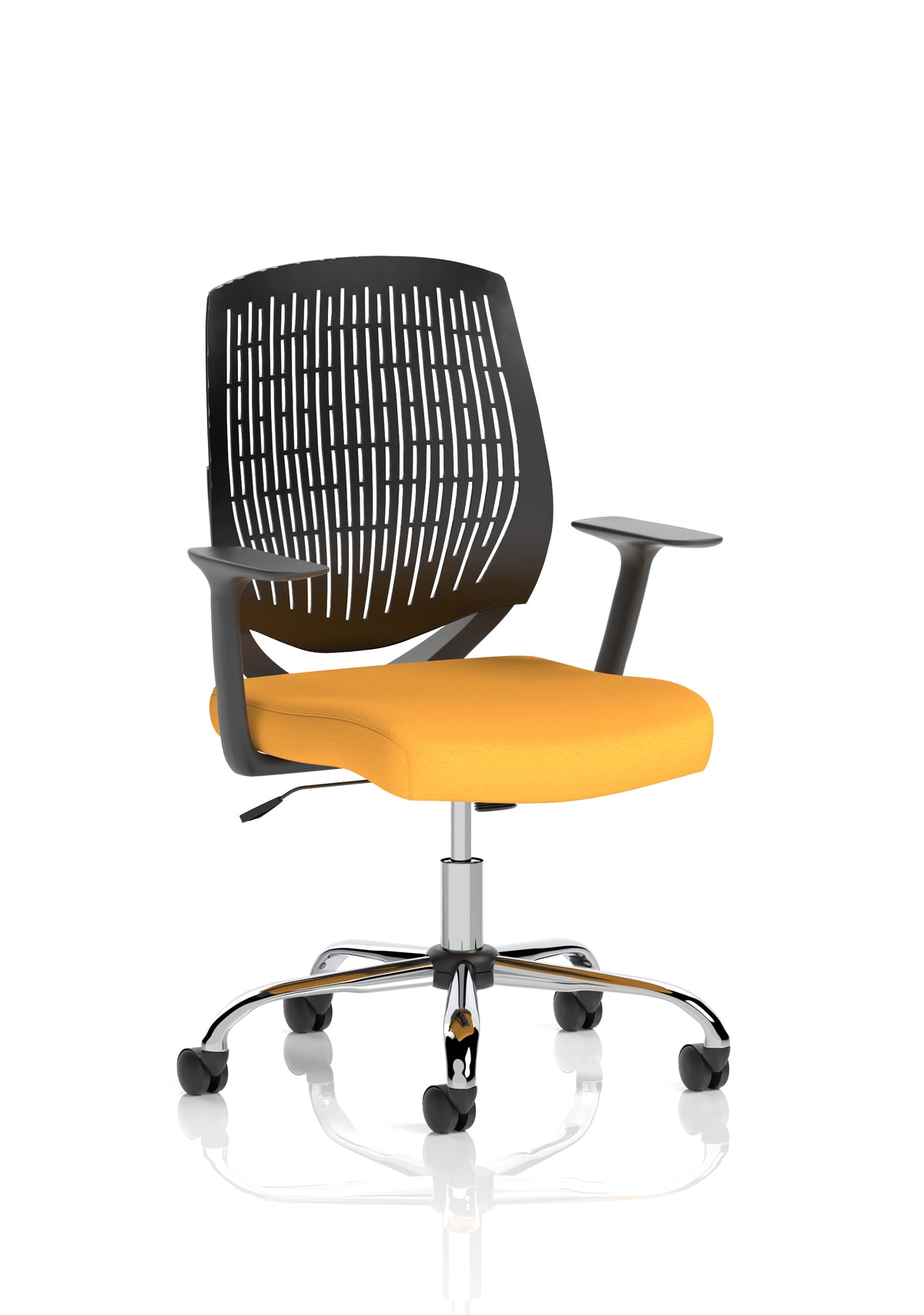 Harlow Medium Back Mesh Task Chair | Gas Height | Lock Tilt | Fixed Arms - Industrious Decor