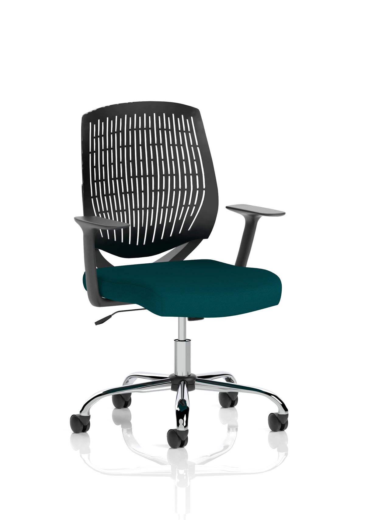 Harlow Medium Back Mesh Task Chair | Gas Height | Lock Tilt | Fixed Arms - Industrious Decor