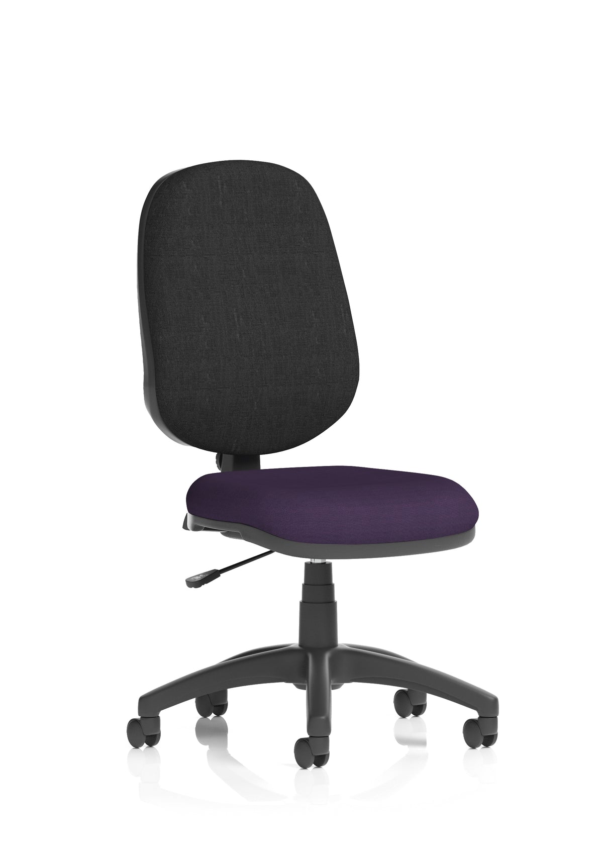 Norwood Medium Back Task Operator Office Chair Bespoke Tansy Purple Fabric Black None - Industrious Decor