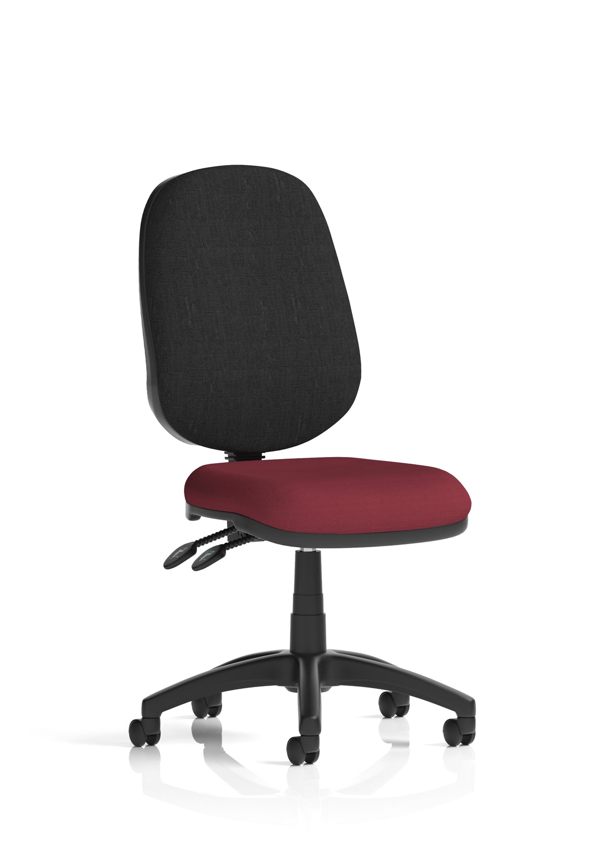 Ives Medium Back Task Operator Office Chair Bespoke Ginseng Chilli Black None - Industrious Decor
