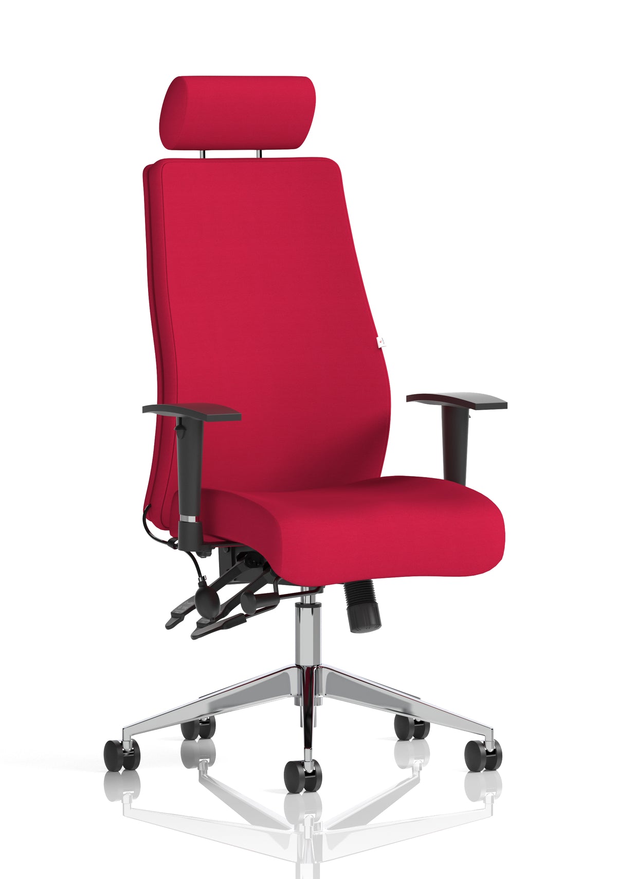Silverton 24Hr High Back Ergonomic Task Chair | Independent Tilt | Adjustable Lumbar & Headrest Bespoke Bergamot Cherry Matching Bespoke Colour With Headrest - Industrious Decor