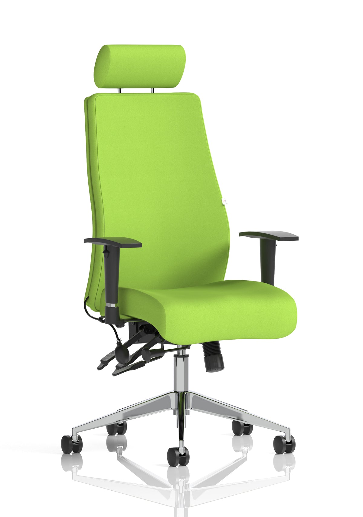 Silverton 24Hr High Back Ergonomic Task Chair | Independent Tilt | Adjustable Lumbar & Headrest Bespoke Myrrh Green Matching Bespoke Colour With Headrest - Industrious Decor