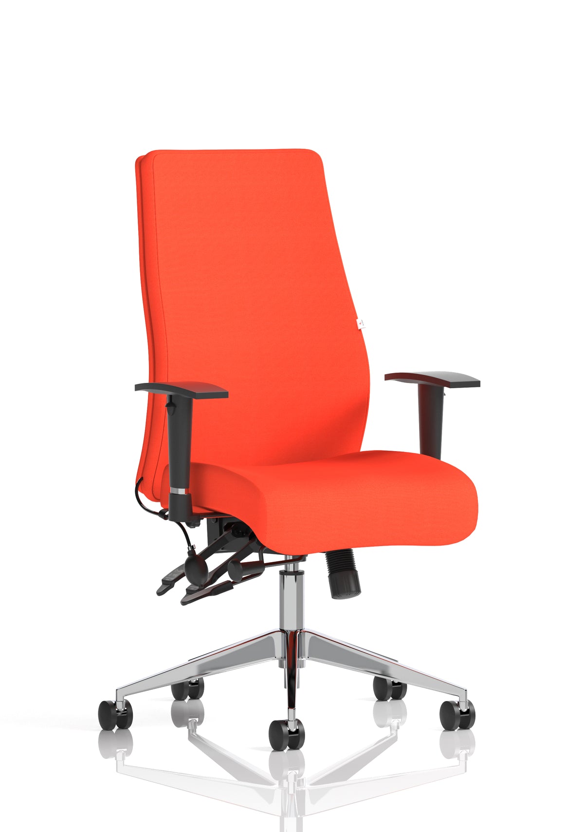 Silverton 24Hr High Back Ergonomic Task Chair | Independent Tilt | Adjustable Lumbar & Headrest Bespoke Tabasco Orange Matching Bespoke Colour None - Industrious Decor