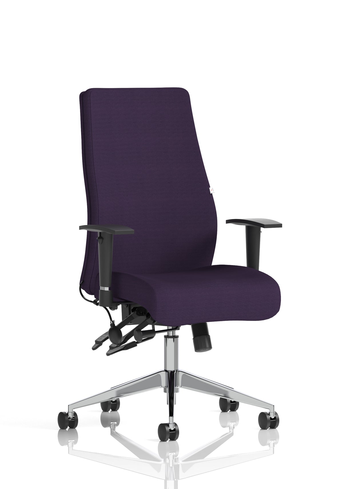 Silverton 24Hr High Back Ergonomic Task Chair | Independent Tilt | Adjustable Lumbar & Headrest Bespoke Tansy Purple Matching Bespoke Colour None - Industrious Decor