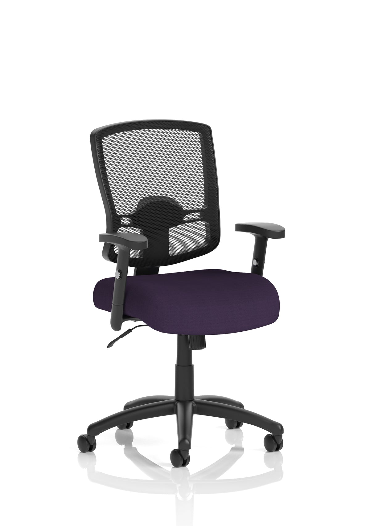 Montfort Medium Mesh Back Task Operator Office Chair with Arms Bespoke Tansy Purple With Height Adjustable Arms - Industrious Decor